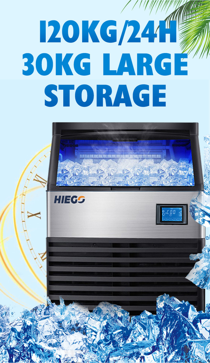 Angled Pellet Ice Maker Undercounter 90kg Automatic Craft Ice Maker Air Cooling 1