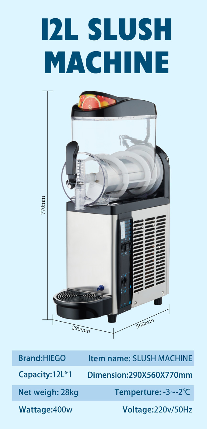 Πλήρως αυτόματο Single Bowl Slush Machine for Frozen Drink Smooth Margarita Slushy Maker 7